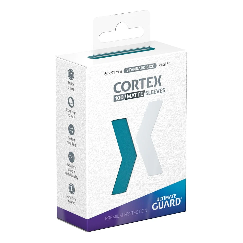 100 PROTÈGES CARTES BLEU PÉTROLE MAT STANDARD ULTIMATE GUARD CORTEX